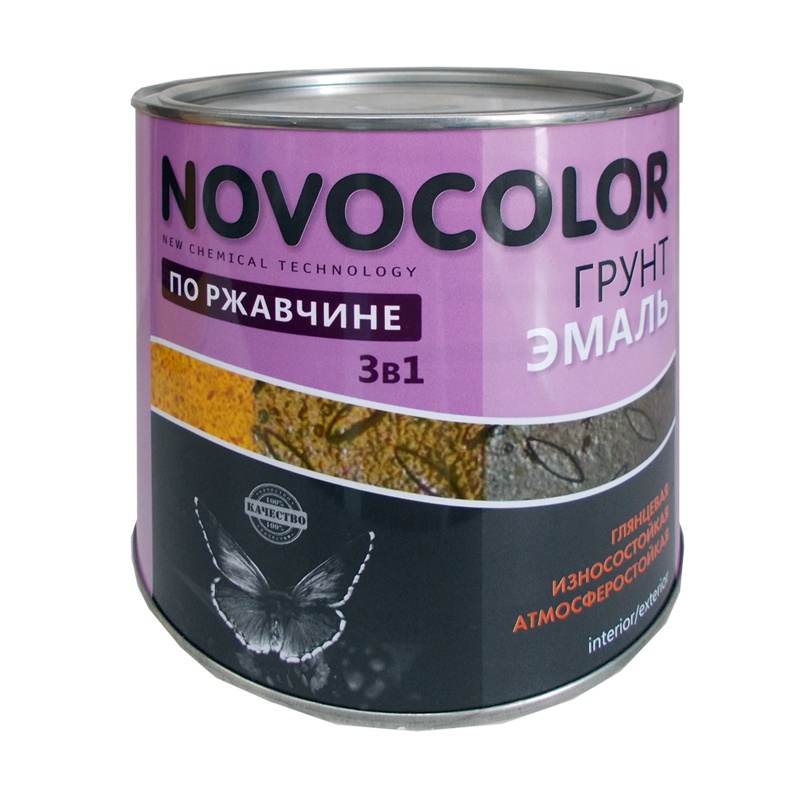 Грунт-эмаль Novocolor 3 в 1 основа С (глянц.) (1,5 л)