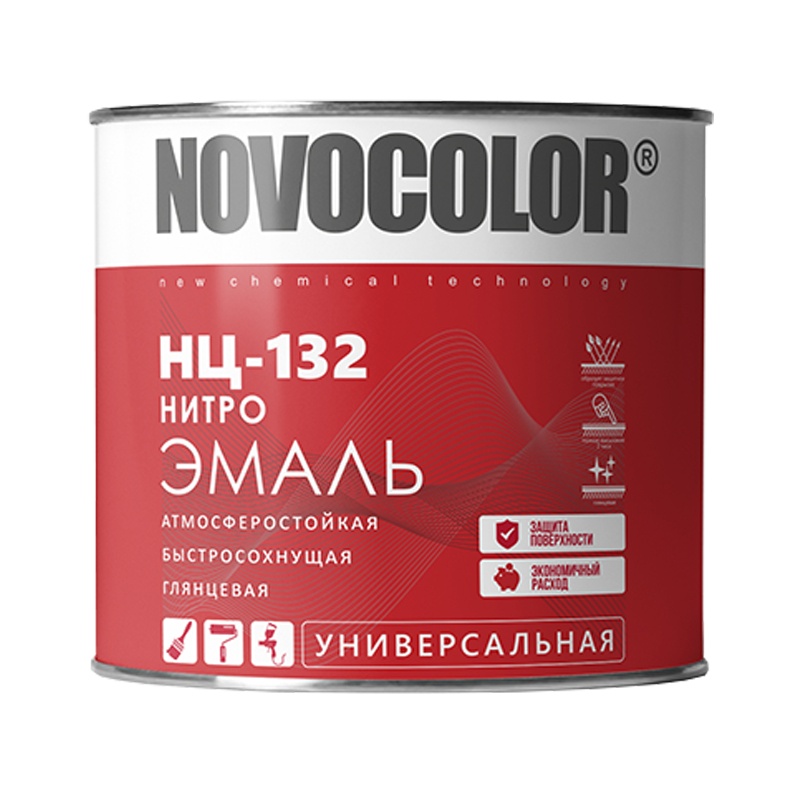 Эмаль Novocolor НЦ-132 красная (1,7 кг)